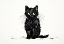 Simple:7prajd6aysm= Black Cat Drawing